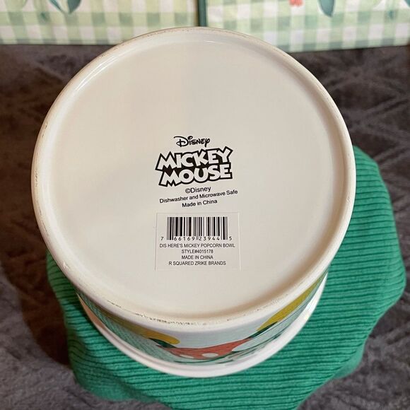 Disney Mickey Mouse ceramic large popcorn bowl NWT - Picture 5 of 6